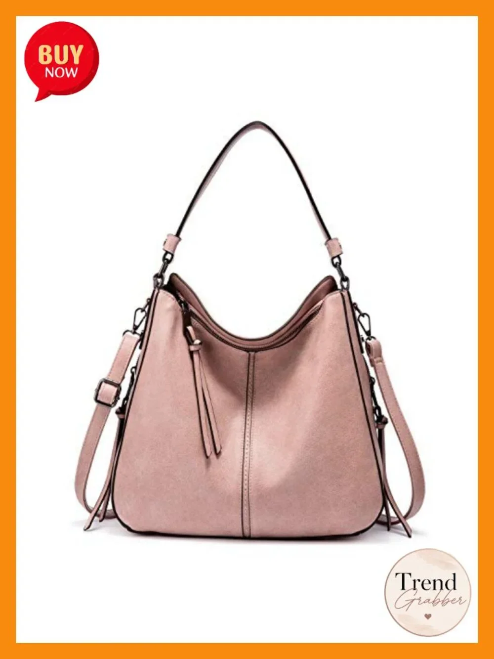 Realer Hobo Crossbody Bag Faux Leather Large Capacity Tote Shoulder Purse